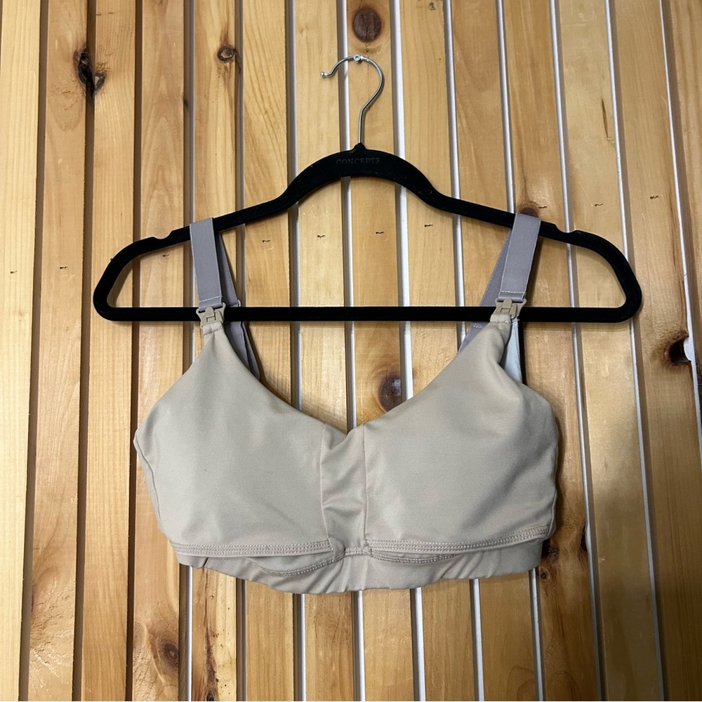 Ollie Gray The Anywhere Nursing Pumping Maternity Bra Beige Size Medium